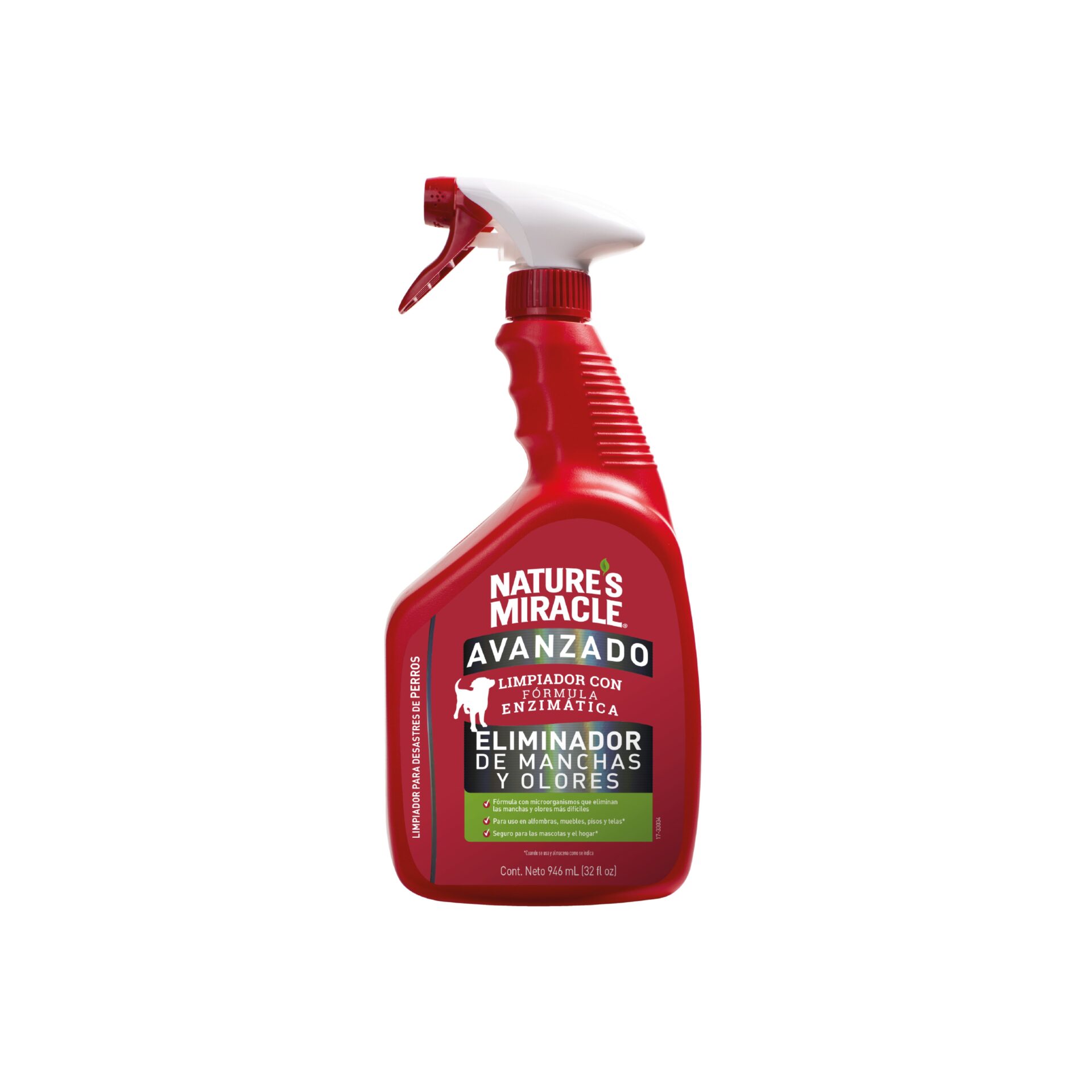 Natures Miracle eliminador de manchas y olores perro, 946 ml