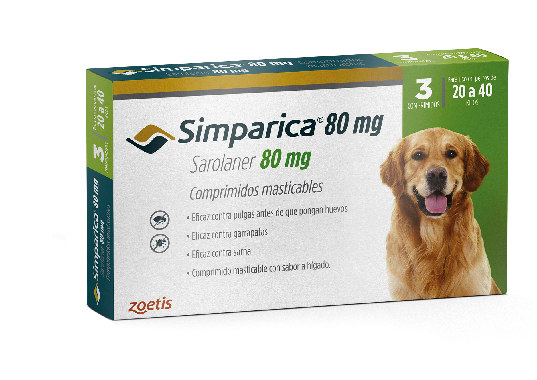 Simparica 80mg (20 a 40 kg)